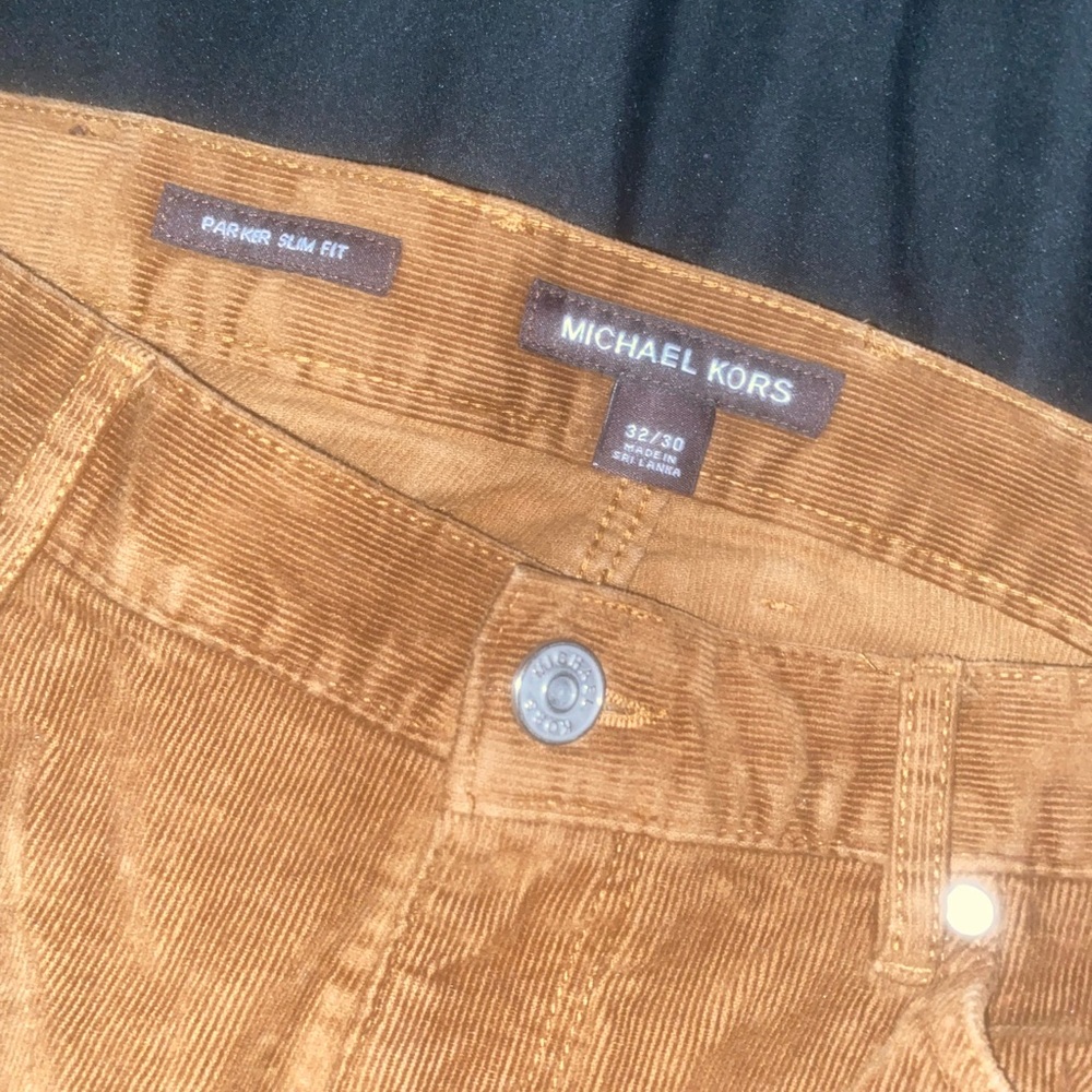 Size 32x30. Michael Kors Corduroy Pants Men Brown
